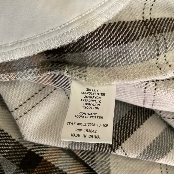 Melloday Plaid Flannel Shirt Jacket Size Large - Picture 6 of 7